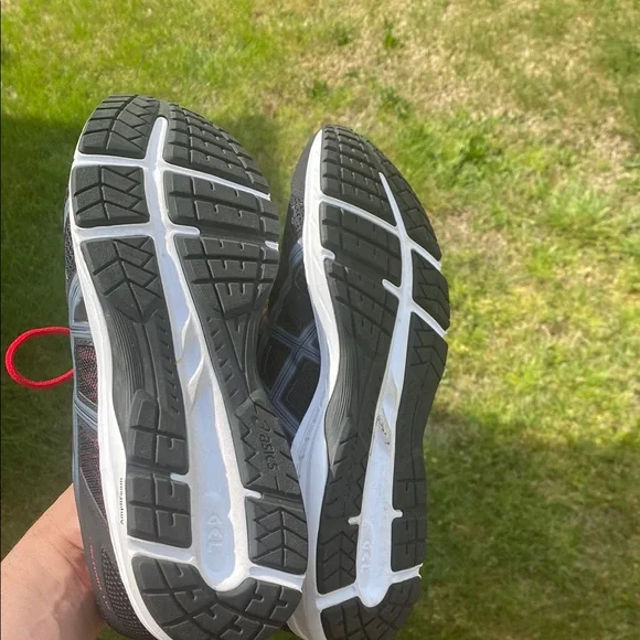 ASICS Black and Red Athletic Shoes with Red Accents - Picture 5 of 5